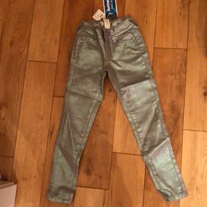 Shiny skinny jeans from justice